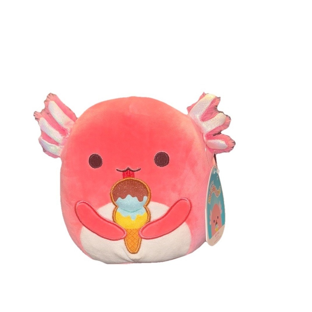 New Squishmallow Axolotl Ice Cream Foodie Squad 7" Pink Stuffed Animal Archie